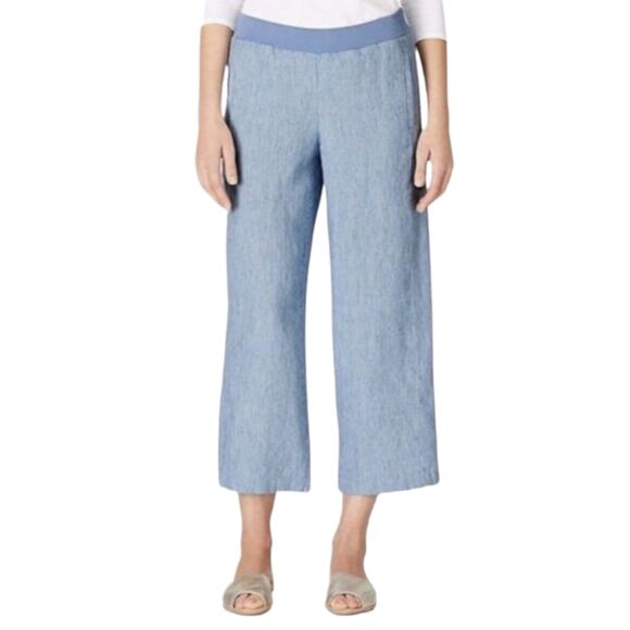 J. Jill Love Linen Striped Pull On Pants Medium - Picture 1 of 7